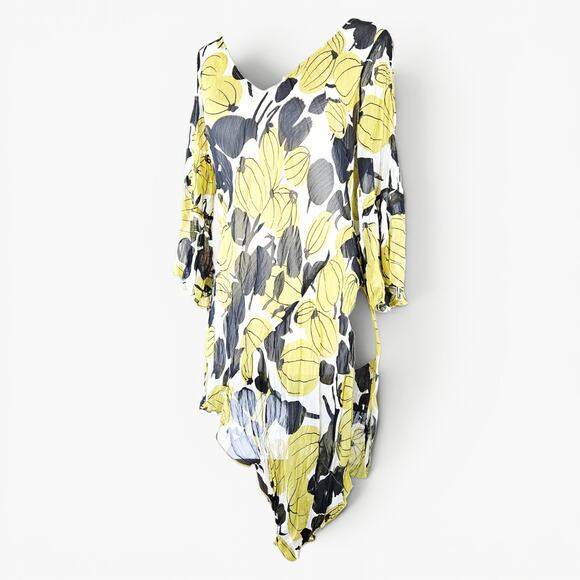 Me & Me Tops - Y2k Euro Cover-Up Top Sheer Multicolor Asymmetrical - Medium